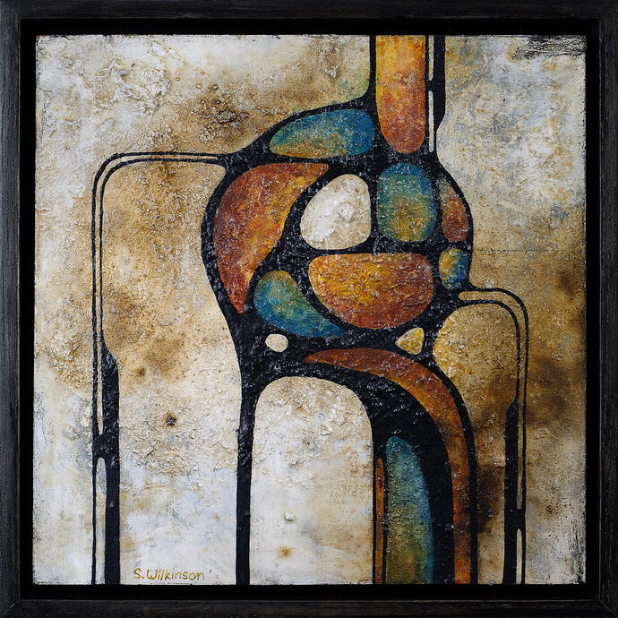 Embrace | Acrylics and compound on canvas